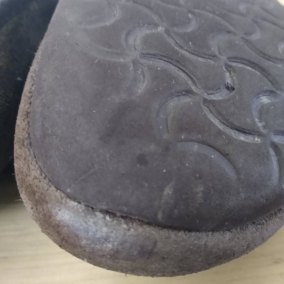 Birkenstock Boston Brown Suede Slippers - Picture 9 of 11